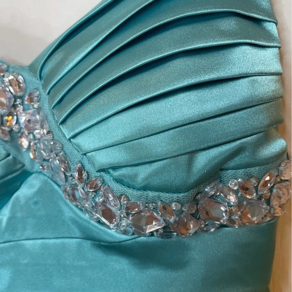 B Darlin Short Dress Formal Bodycon Size XS Blue - Picture 6 of 12